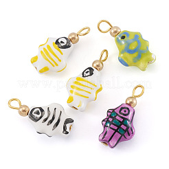 5Pcs Porcelain Pendants&nbsp;PALLOY-TAC0223