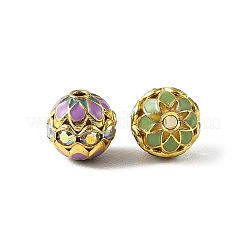 Brass & Alloy & Rhinestone Enamel Beads&nbsp;RB-CBA973B-11C-G
