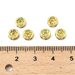 Brass Rhinestone Spacer Beads&nbsp;RB-A014-Z6mm-28G