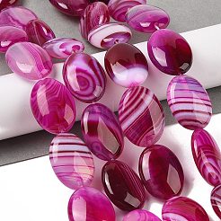 Natural Striped Agate/Banded Agate Beads Strands&nbsp;G-Q182-01