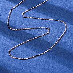 Brass Textured Bar Link Chain Necklaces&nbsp;NJEW-D302-65RG
