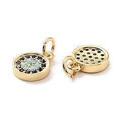 Eco-friendly Brass Micro Pave Colorful Cubic Zirconia Pendants&nbsp;KK-D080-43G