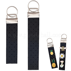 2Pcs Felt Badge Holders Keychain Clasps&nbsp;FIND-CP0004-06B