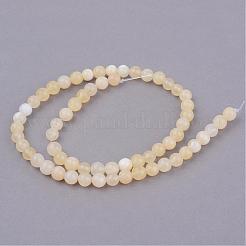 Natural Yellow Jade Beads Strands&nbsp;G-Q462-10mm-36