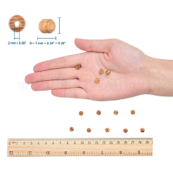Undyed Natural Wood Beads&nbsp;X-TB611Y-6mm-LF