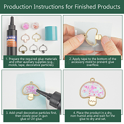 30Pcs 5 Colors Alloy Open Back Bezel Pendants&nbsp;FIND-FG0005-11