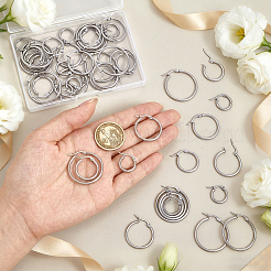 304 Stainless Steel Hypoallerg Hoop Earrings&nbsp;EJEW-UN0005-39A