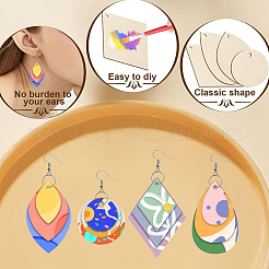 2 Sets Unfinished Wooden Blank Dangle Earring Making Kits&nbsp;DIY-SP0004-46