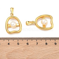 304 Stainless Steel & ABS Plastic Imitation Pearl Pendants&nbsp;STAS-C172-14G