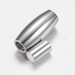 Tarnish Resistant 304 Stainless Steel Magnetic Clasps with Glue-in Ends&nbsp;STAS-F149-05P