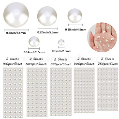 5Pcs Acrylic Imitation Pearl Stickers&nbsp;STIC-SP0001-07B