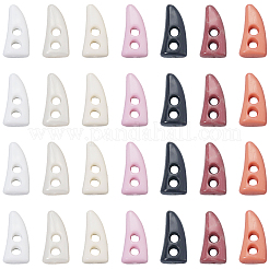 140Pcs 7 Colors Resin Buttons&nbsp;BUTT-GF0004-06