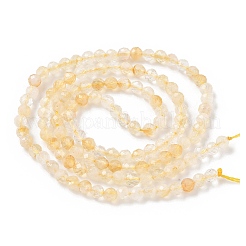 Heated Natural Citrine Beads Strands&nbsp;X-G-L622-C05-3mm-B