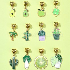 Plants Theme Alloy Enamel Pendants&nbsp;PALLOY-FS00008