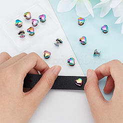 14 Sets Heart Shape Zinc Alloy Decoration Screwback Stud Rivets&nbsp;FIND-WR0007-44