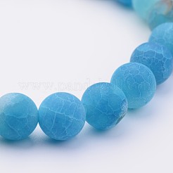 Natural Weathered Agate Stretch Beads Bracelets&nbsp;X-BJEW-JB02513-04