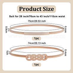 2Pcs 2 Styles Alloy Chain Belts with Fasteners&nbsp;AJEW-OC0014-77