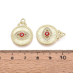 Brass Micro Pave Cubic Zirconia Pendants&nbsp;KK-N287-42G-01