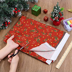 Christmas Theme Printed Polyester Fabric&nbsp;DIY-WH0308-623B