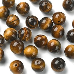 Natural Tiger Eye Round Beads&nbsp;G-YW0001-57