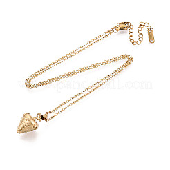 304 Stainless Steel Pendant Necklaces&nbsp;NJEW-T018-47G