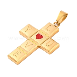 304 Stainless Steel Enamel Pendants&nbsp;LS-STAS-P372-03G
