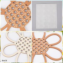 3Pcs Natural Wood Pendants Sets&nbsp;WOOD-WH20002-04A