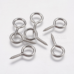 Tarnish Resistant 304 Stainless Steel Screw Eye Pin Peg Bails&nbsp;STAS-I097-077E