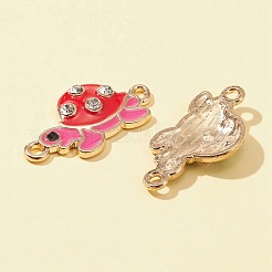 24Pcs 6 Colors Alloy Enamel Connector Charms&nbsp;ENAM-FS0001-60