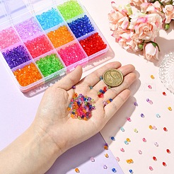 2400Pcs 12 Colors Transparent Acrylic Beads&nbsp;TACR-YW0002-42