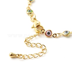 Lampwork Evil Eye Link Chain Bracelet Making&nbsp;AJEW-JB00961-04
