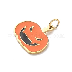 304 Stainless Steel Enamel Halloween Theme Charms&nbsp;LS-STAS-Z164-03G-08
