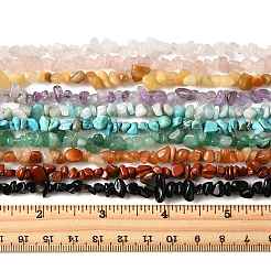 10 Strands 10 Styles Natural & Synthetic Mixed Gemstone Chip Beads Strands&nbsp;G-FS0005-89