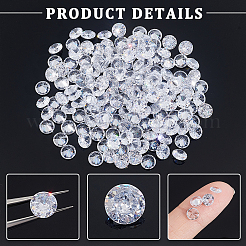 150Pcs Cubic Zirconia Cabochons&nbsp;ZIRC-PH0001-28