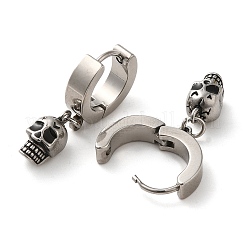 304 Stainless Steel Dangle Hoop Earrings&nbsp;EJEW-Q795-16B-AS