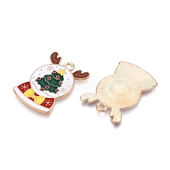 Christmas Theme Alloy Enamel Pendants&nbsp;ENAM-T020-33F