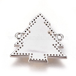 Brass Micro Pave Cubic Zirconia Links&nbsp;BSHE-F012-15B-P