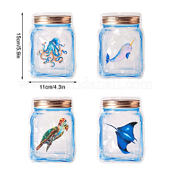 4 Sets 4 Style Waterproof PVC Window Film Adhesive Stickers&nbsp;DIY-GF0005-61