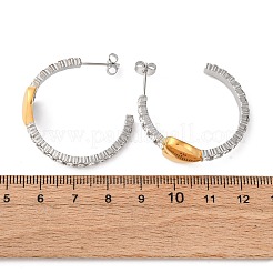 304 Stainless Steel Rhinestone Heart Stud Earrings&nbsp;EJEW-R027-01GP