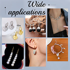 40Pcs 2 Styles 304 Stainless Steel Leverback Earring Findings&nbsp;STAS-UN0063-10