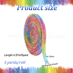 Rainbow Color Glitter Hotfix Rhinestone(Hot Melt Adhesive On The Back)&nbsp;OCOR-WH0082-08