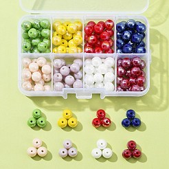 160Pcs 8 Colors Electroplate Opaque Glass Beads Strands&nbsp;GLAA-FS0001-74