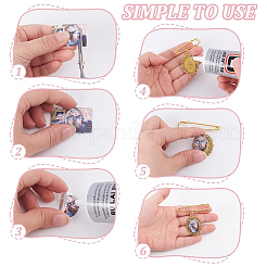 2Pcs Oval Iron Safety Pins&nbsp;JEWB-UN00002