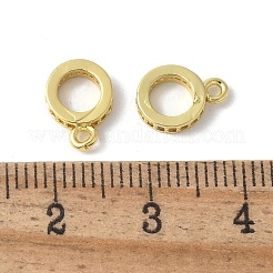 Brass Micro Pave Cubic Zirconia Tube Bails&nbsp;KK-D324-33G