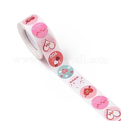 Valentine's Day Round Paper Stickers&nbsp;X-DIY-I107-03A