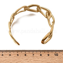 Boho 304 Stainless Steel Twisted Link Cuff Bangles&nbsp;SA-CBA1E89-01D-G