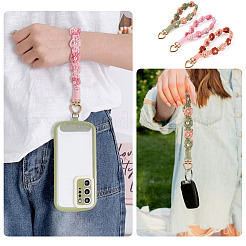 3Pcs Cotton Braided Flower Pendant Decorations&nbsp;AJEW-TA0002-72D