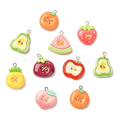 32Pcs 8 Styles Opaque Resin Pendants&nbsp;CRES-CJ0001-87