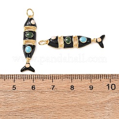 Brass Enamel Pendants&nbsp;KK-C143-44A-G05