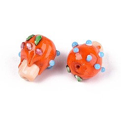 Handmade Lampwork Bumpy Beads&nbsp;LAMP-T022-06E